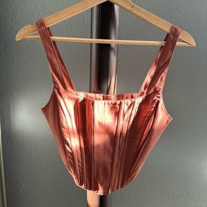 Seville corset in terracota